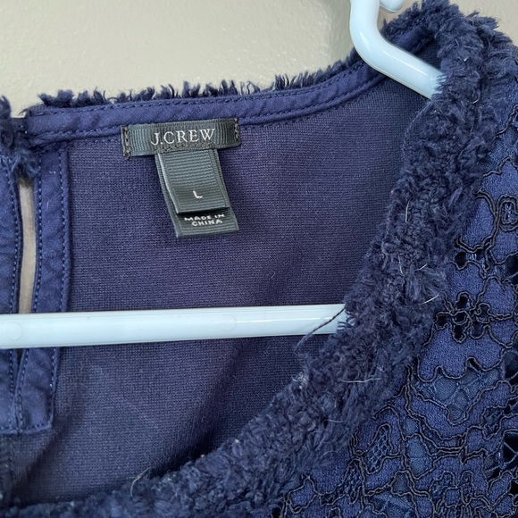 J.Crew Navy Lace Sleeveless Blouse - Picture 2 of 6